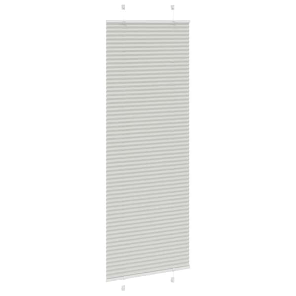 Plisserad persienn ljusgrå 70x200 cm tyg bredd 69,4cm polyester