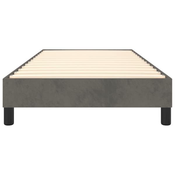 Boxspring-sängram mörkgrå 90x190 cm sammet