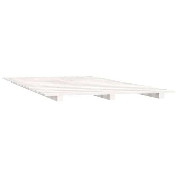 Sängram vit 90x190 cm massiv furu