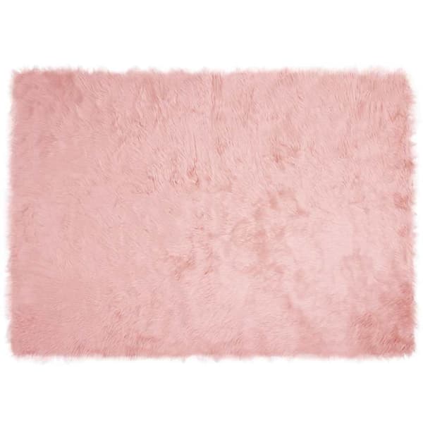 Fuskfäll matta TAFALLA Rosa 120 x 170 cm Polyester