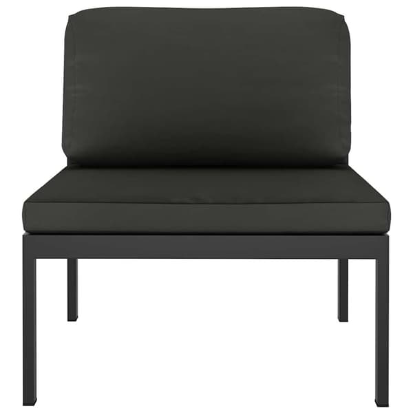 Mittensits till modulsoffa med dynor aluminium antracit