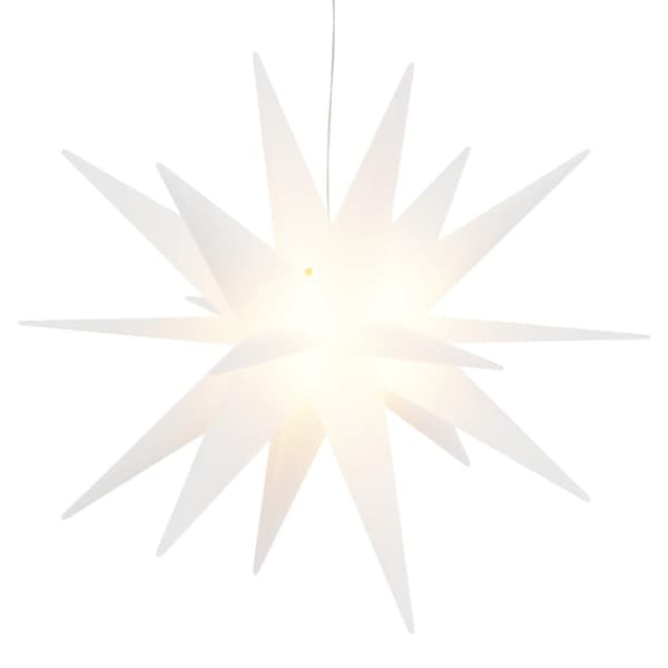 Stjärna med LED-belysning vikbar vit 57 cm