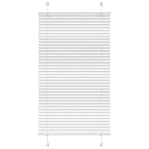 Plisserad persienn vit 75x150 cm tyg bredd 74,4 cm polyester
