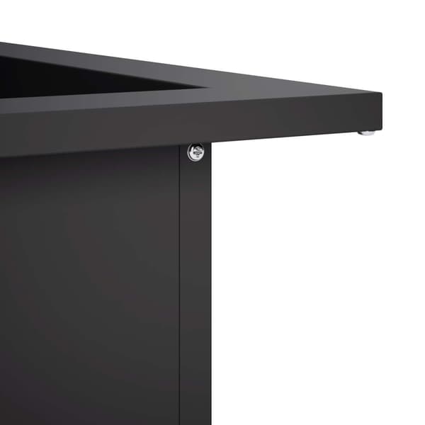Eldstad ring Svart 90 x 90 x 25 cm Stål