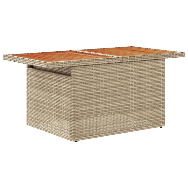 Trädgårdsoffset 6 pcs Beige konstrotting