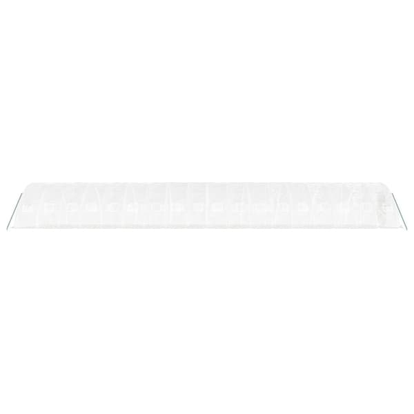 Växthus med stålram vit 90 m² 18x5x2,3 m