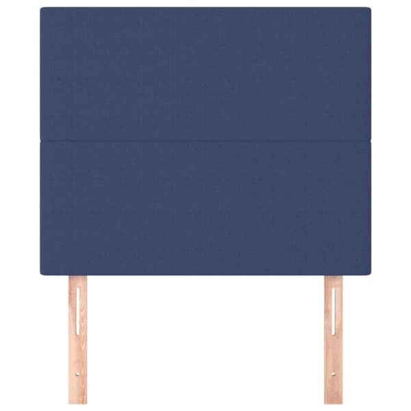 Sänggavel blå 80x5x118/128 cm tyg