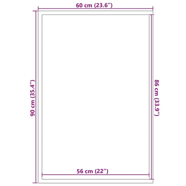 Dörrmatta antracit 60x90 cm