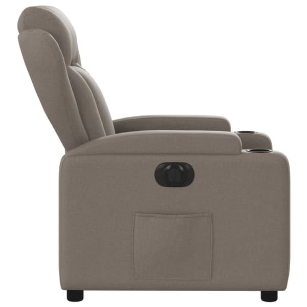 Elektrisk reclinerfåtölj taupe tyg