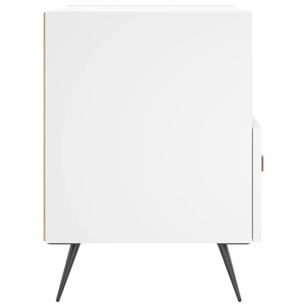 Sängbord 2 st vit 40x35x47,5 cm konstruerat trä