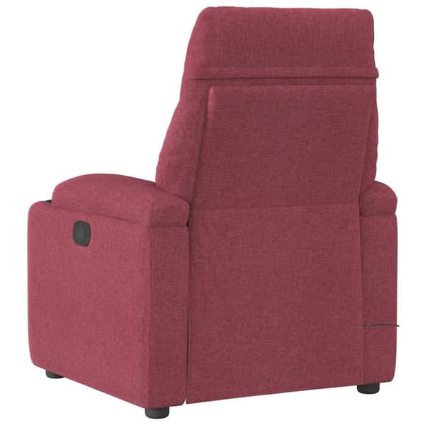 Massagefåtölj vinröd tyg