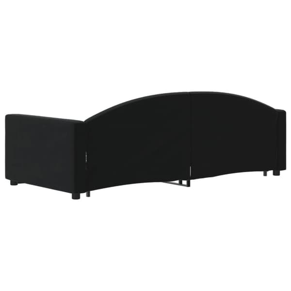Dagbädd utdragbar svart 90x190 cm sammet