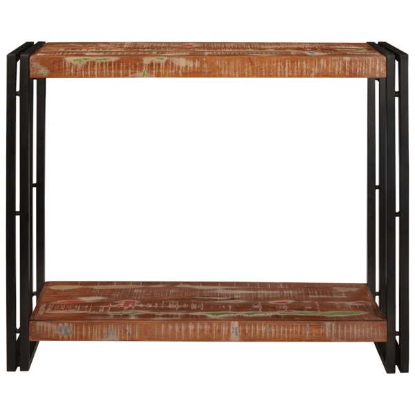 Konsolbord Flerfärgsdesign 90 x 33 x 75 cm Solid återvunnen trä