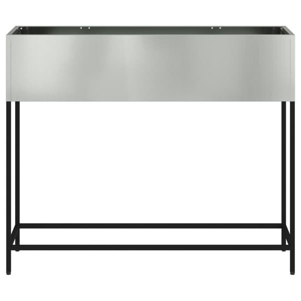 Höjdträdgårdsplanterare Silver 100 x 26 x 82 cm