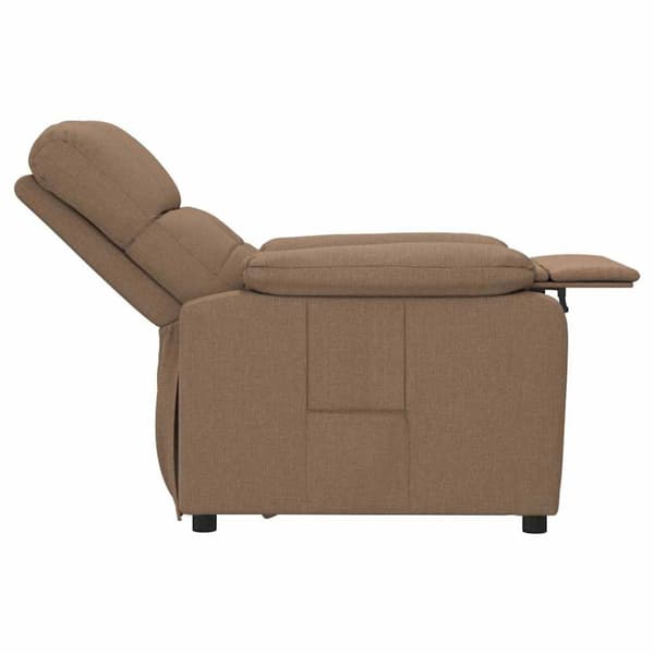 Reclinerfåtölj brun tyg