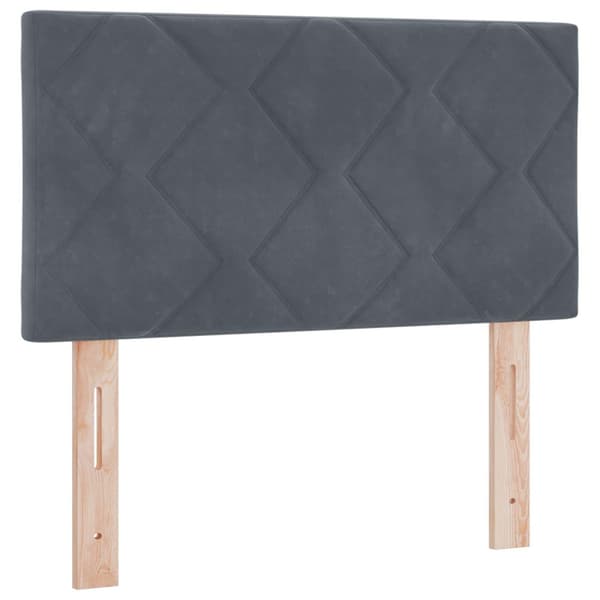 Kontinentalsäng med madrass Mörkgrå 80 x 200 cm Sammet