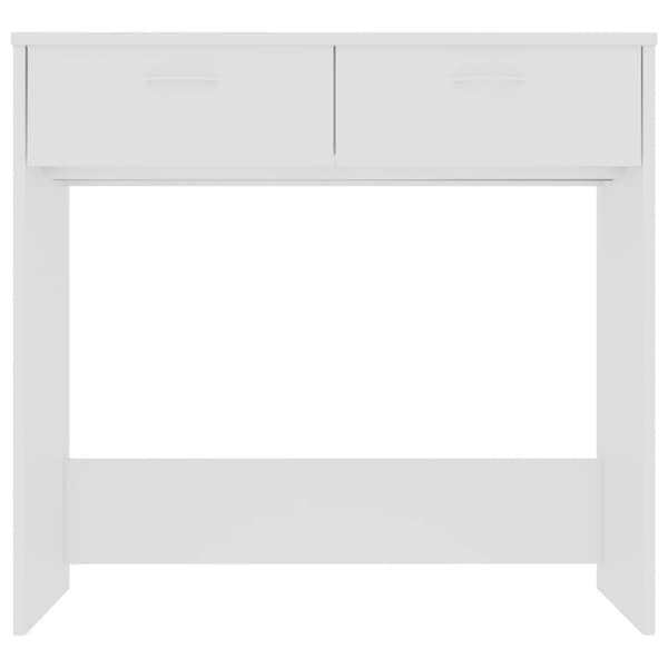 Skrivbord vit 80x40x75 cm konstruerat trä