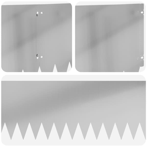 Kant för gräsmatta 10 pcs 103 x 30 cm Stål Silver