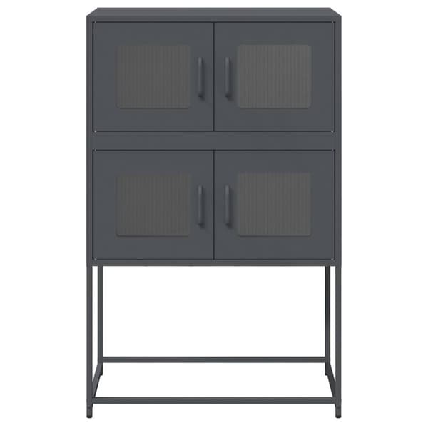 Highboard antracit 68x39x107 cm stål