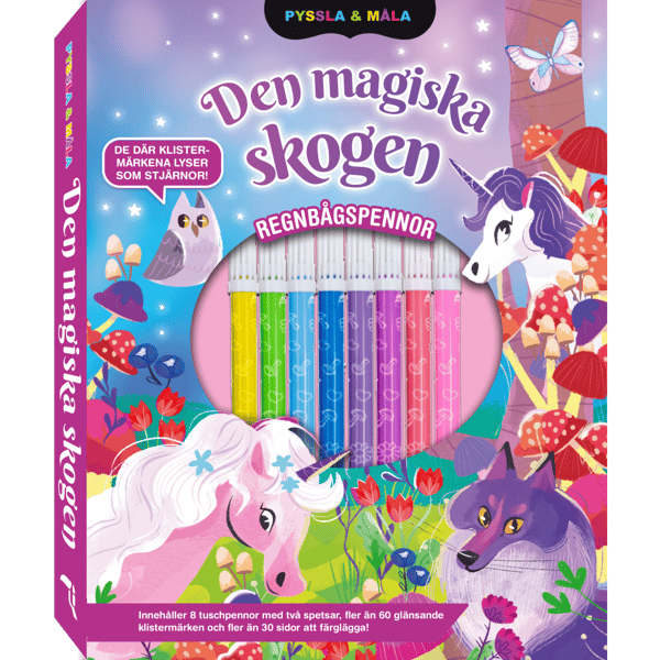 Pyssla och måla: Den magiska skogen (bok)