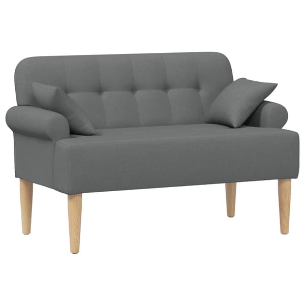 Loveseat med knapprapport Mörkgrå 120 x 65 x 79 cm Tyg