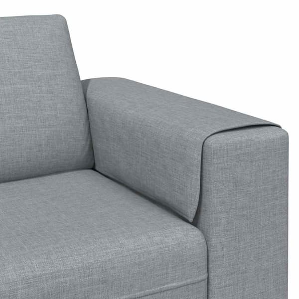 Vardagsrumsoffa Ljusgrå 250 x 77 x 76 cm Polyester