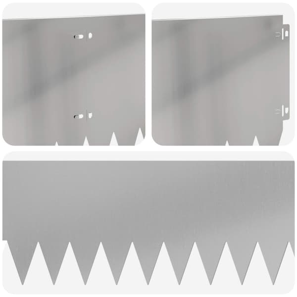 Kant för gräsmatta 20 pcs 103 x 25 cm Stål Silver