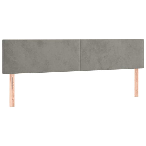 Ramsäng med madrass ljusgrå 200x200 cm sammet