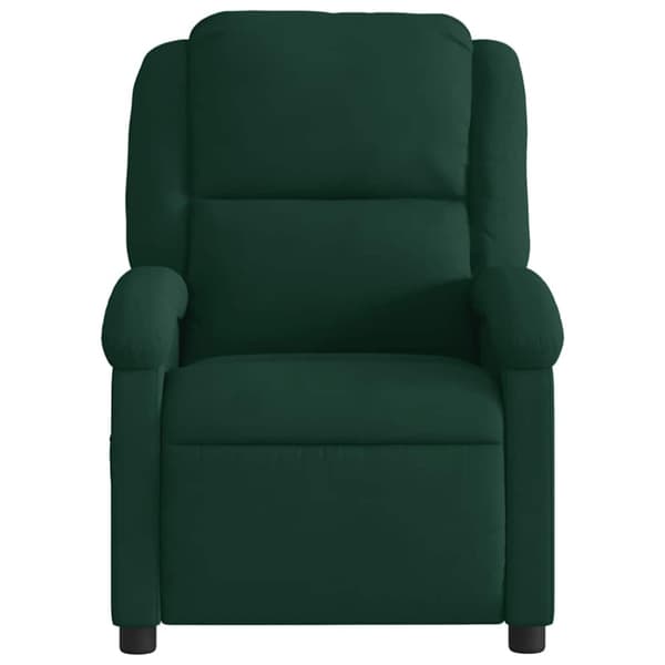 Massagefåtölj mörkgrön sammet