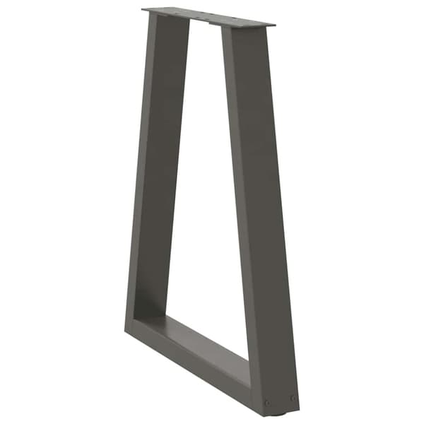 Matbordsben V-formade 2 st antracit 60x(72-73,3) cm stål