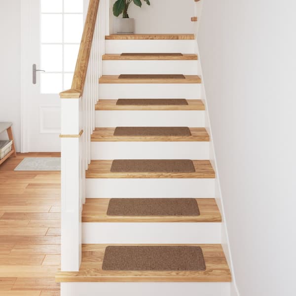 Halkfria trappmattor 15 st 60 x 25 cm Gul PP Rektangulär