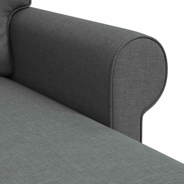 Soffa Mörkgrå 195 x 138 x 80 cm tyg