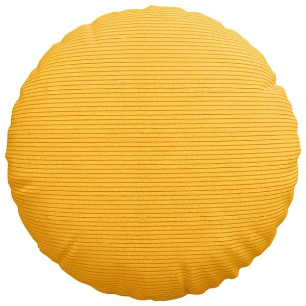 Sittkuddar 2 pcs Ljusgul Ø 40 cm Kordread tyg