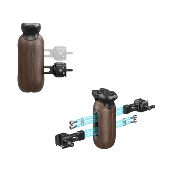 SmallRig 5239 Wooden Side Handle with NATO Clamp