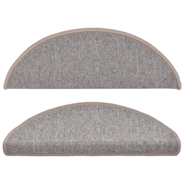 Trappmattor 10 st 65x24x4 cm ljusbruna halvrunda stora