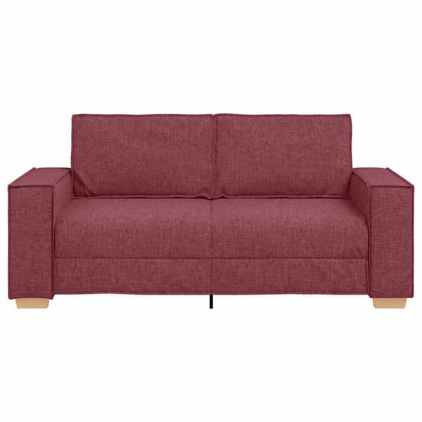 2-sitssoffa vinröd 180x78x84 cm tyg