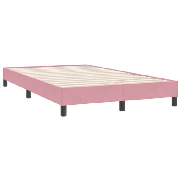 Ramsäng med madrass rosa 120x220 cm sammet