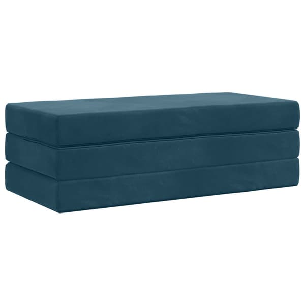 Fällbar Soffbed 160 x 67 x 45 cm Blå