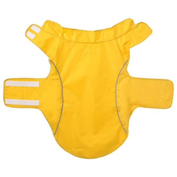 Regnrock för hundar med reflexer polyester gul 2XL