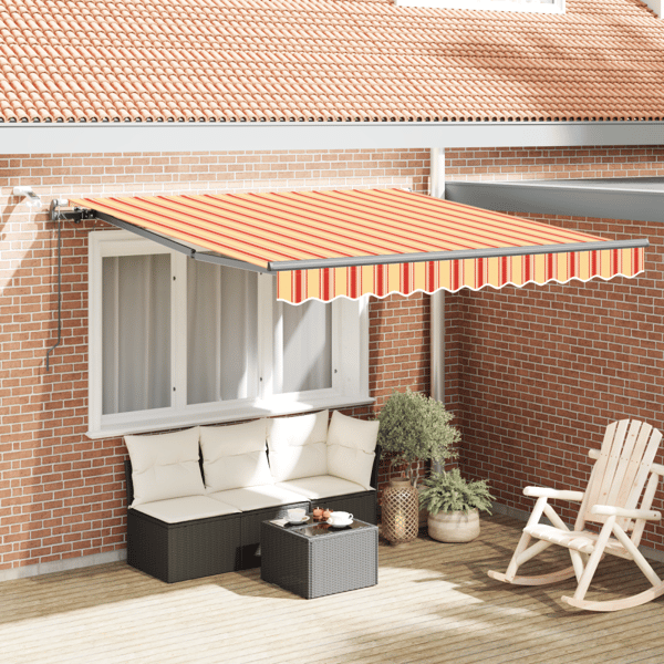 Markis tyg Gul och Orange 300 x 250 cm Polyester