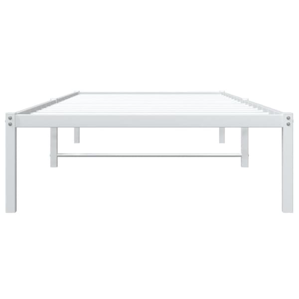 Sängram metall vit 90x190 cm