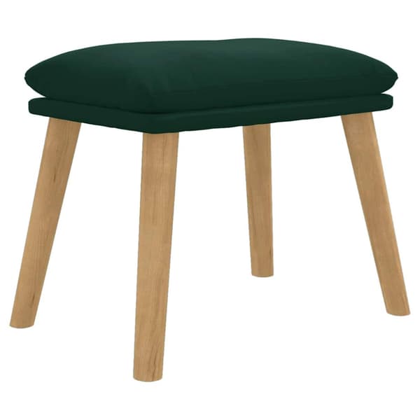 Fotpall mörkgrön 45x29,5x35 cm sammet