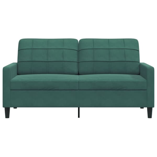Soffa 2-sits mörkgrön 140 cm sammet