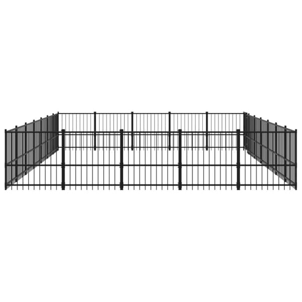 Hundgård för utomhusbruk stål 32,93 m²