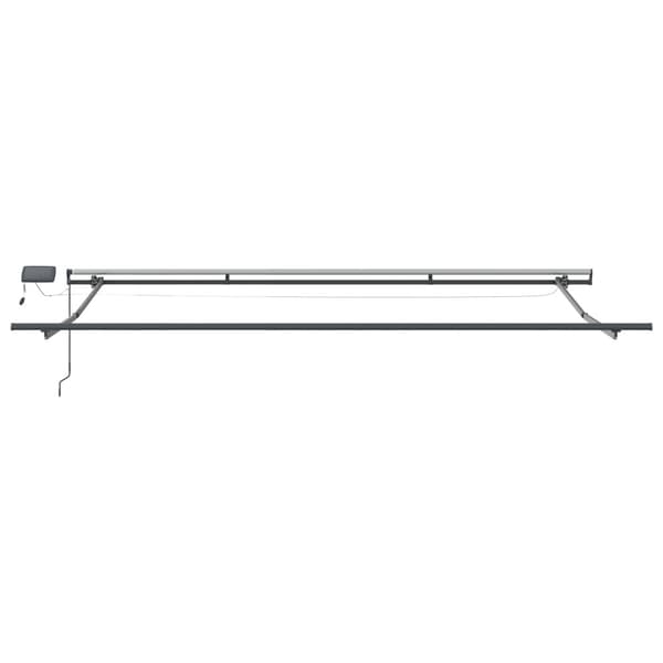 Utfällbar markis Ljusgrå 500 ×300 cm tyg