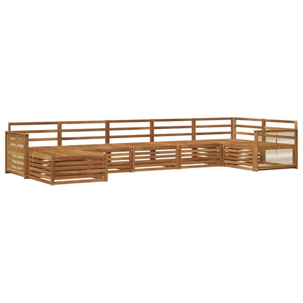 Utomhussoffset 7 pcs Naturlig