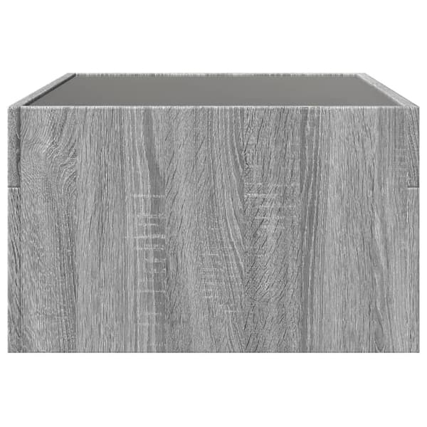 Soffbord med Infinity LEDs grå sonoma 70x50x30 cm