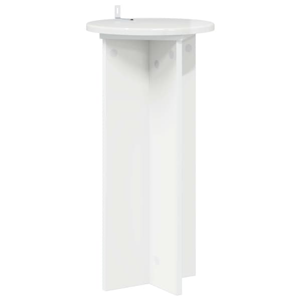 Växtställ 2 pcs Vit högglans 29,5 x 29,5 x 60 cm