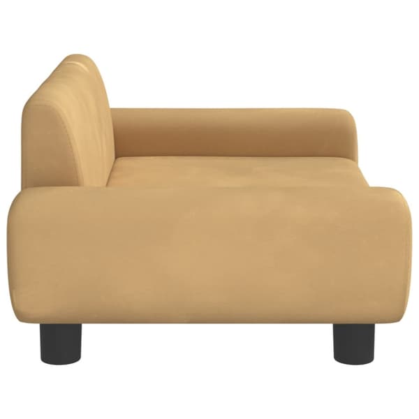 Barnsoffa brun 70x45x33 cm sammet