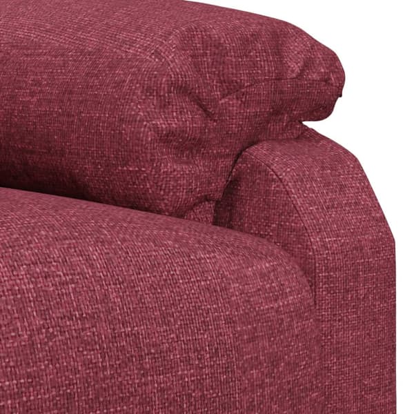 Reclinerfåtölj vinröd tyg